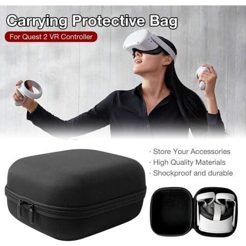 Portable PU Leather Travel Case Storage Bag For Oculus Quest 2 Controller VR Headset Carrying Case Handbag VR Accessories