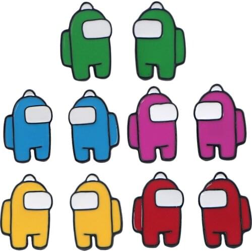 DZ1088 Astronaut Game Cute Stainless Steel Earrings for Women 2020 Stud Cute Enamel Earrings Jewelry Kids Gifts Girls