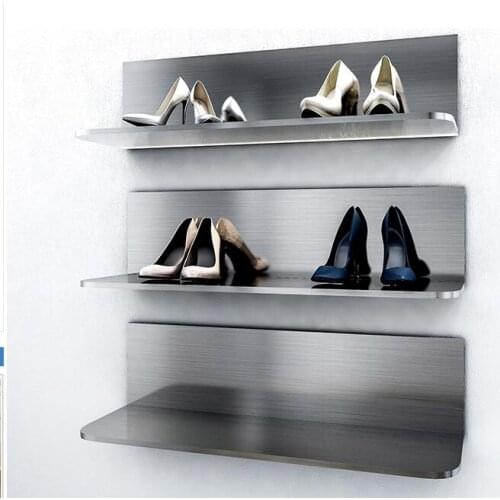 Shoe store stainless steel bag rack wall shoes rack display rack cosmetics shelf mens and womens shoe rack jewelry rack