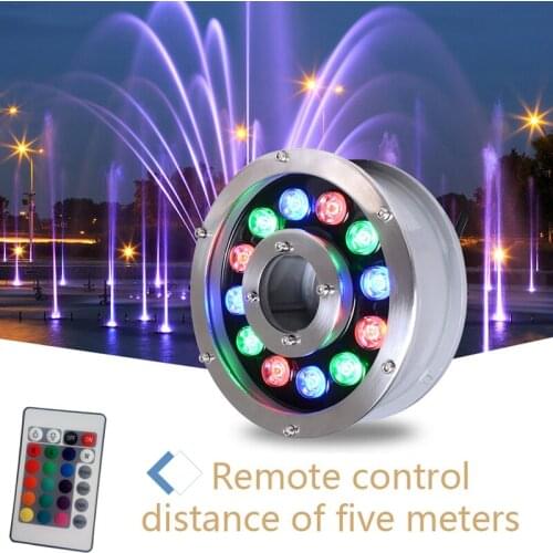 LED Underwater Fountain Light 12V 24V 6w 9w 12w 18w Pool Light IP68 Waterproof Swimming Pool Aluminum Spotlight