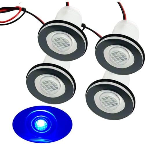 Marine Boat RV Waterproof Submersible 12V Livewell Blue LED light 2PCS IP68