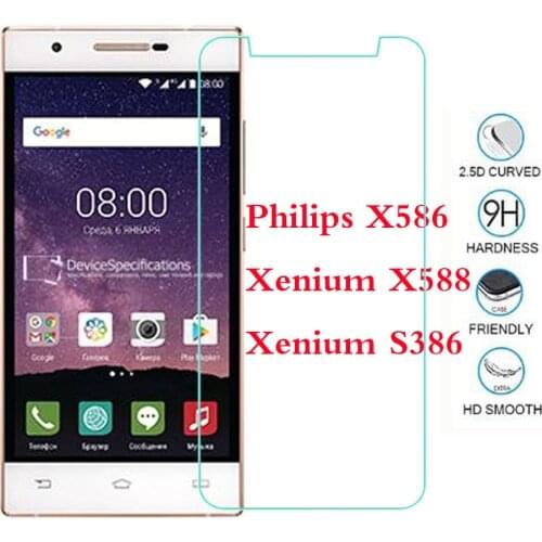 Tempered Glass For Philips Xenium S386 X588 X586 Screen Protector 9H 2.5D Phone Protection Film Protective Glass