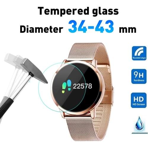 Tempered Glass Screen Protective Film Diameter 34 35 36 37 38 39 41 43 mm Smartwatch Screen Protector Film Accessories