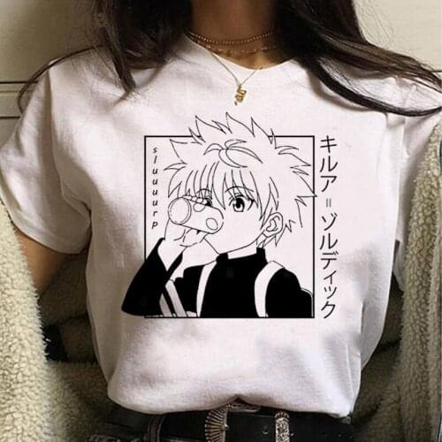 Summer tops for women T-shirt Kawaii Unisex Anime Hunter X Hunter T Shirt Cartoon graphic t shirts Crew Neck Tees Harajuku tops