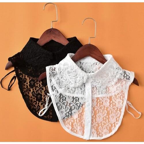 2020 Women Detachable Collars Lapel Choker Necklace Shirt Fake Collar Blouse Tops Half Shirt False Collars Female Faux Col