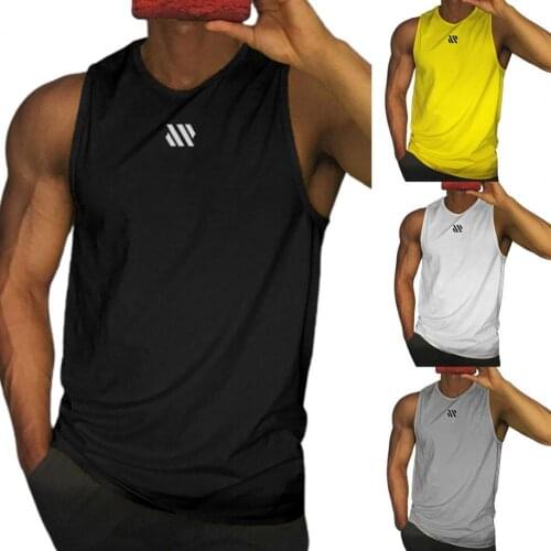 Workout Vest Sleeveless Breathable Polyester Sleeveless Men Vest for Summer