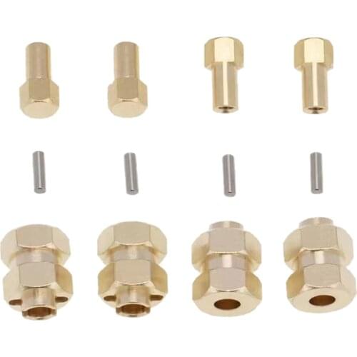 1 Set Brass Extended 7mm Hex Wheel Hubs for AXIAL SCX24 Upgrades Parts