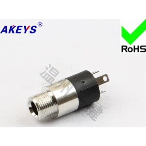 10 pcs PJ-392 gold plated silver 3.5 earphone socket 3-pin socket 3.5MM socket female socket