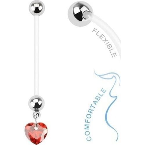 14G 30PCS Pregnant Belly Button Ring Crystal Flexible Baby Boy Navel Piercing Set Heart Star Ball Body Jewelry