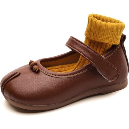 2021 Early Autumn Fashion Girls Shoes Kids Leather Flats Korean Style Mary Janes Leather Shoes For Children Casual Comfortable