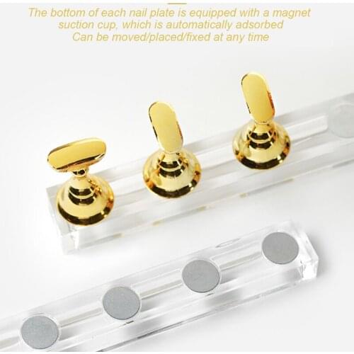 5pcs Japanese Nail Art Display Practice Stand False Nail Tips Practice Trainning Nail Support Base Acrylic Chess Piece Base