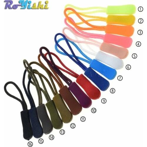 50pcs/pack Mix Color Cord Zipper Pull Strap Lariat Black For Apparel Accessories C0098(MIX)