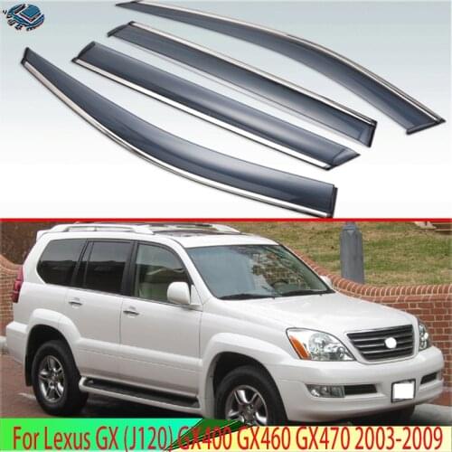 Plastic Car Window Visors Rain Sun Visor Shield Cove Accessories 4PCS For Lexus GX (J120) GX400 GX460 GX470 2003-2009