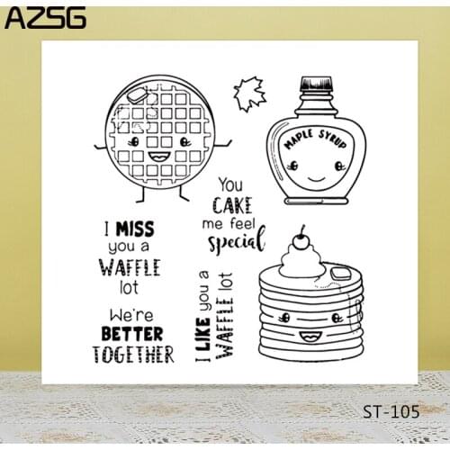 AZSG Cookies Cake Jam Clear Stamps/Seals For DIY Scrapbooking/Card Making/Album Decorative Silicone Stamp Crafts