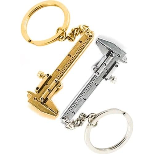 Mini Vernier Caliper Key Ring Car Styling Accessories For BMW Opel Etc Keychain Automobile Turbo Key Chains
