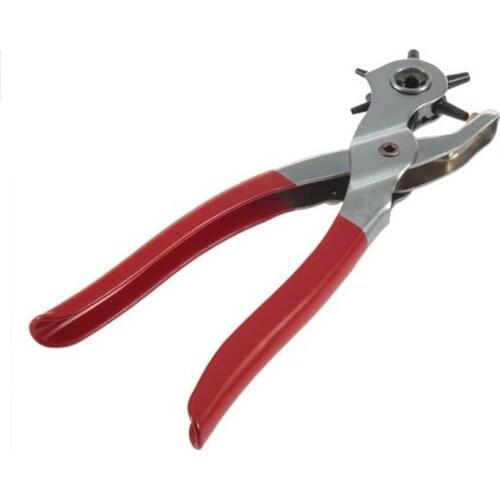 5 Hole Size Household Belt Hole Puncher Leather Punchers Tools Leathercraft Punching Machine Hand Pliers Tool Sewing Crafts