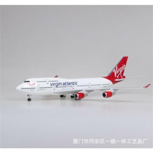 Virgin Atlantic Airways 1/150 B747-400 Passanger Plane LED Voice Light Display For Collection