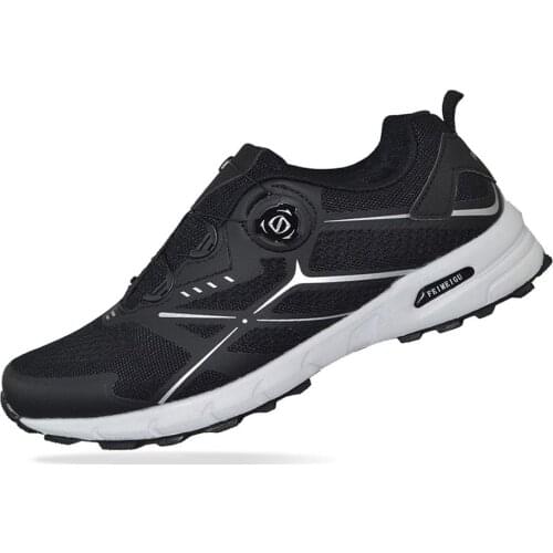 Men Elastic Sneakers Non Slip Trainers Running Jogging Walking Hiking Outdoor Athletic Workout Durable No Shoelace Shoes Black