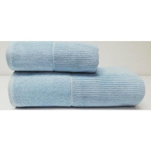 Tiffany Bilateral Cotton Bath Towel Set Blue