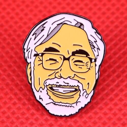 Hayao Miyazaki enamel pin Japanese anime brooch artist badge jewelry collector gift cute pins animation fans accessory
