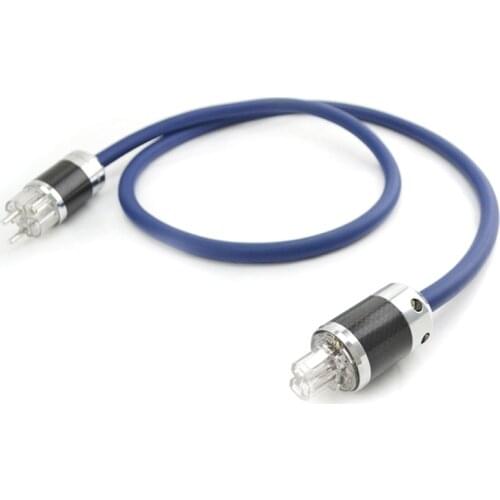 Hifi audio OFC COPPER schuko audio power cable with sonarquest rhodium plated carbon fiber EU power plug