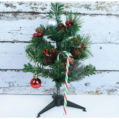 30/45cm Artificial Christmas Tree Mini Fake Pine Trees New Years Home Decor Green Tree Gift Navidad Decorations Noel Indoor