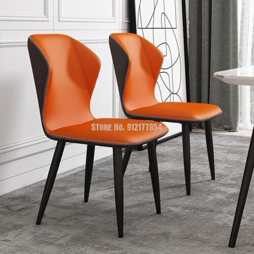 Italian home dining chair adult backrest modern minimalist restaurant wrought iron chair makeup nail stool dining chair