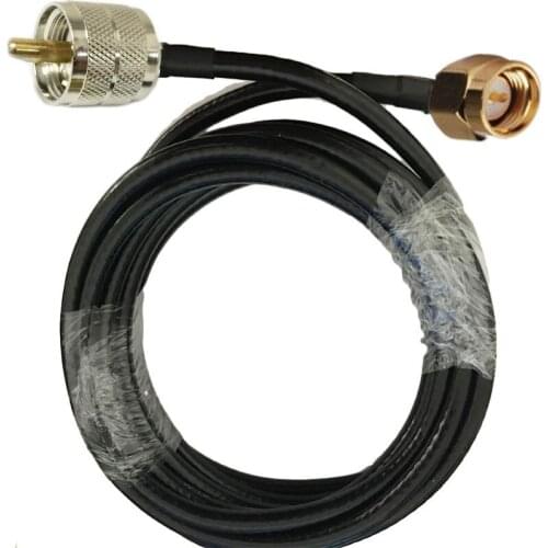 50-5 5D-FB Coaxial Cable UHF PL259 Male to SMA Male connector RF Coax Cable 50ohm 50cm 1/2/3/5/10/15/20m