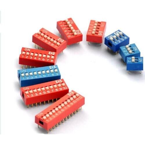 Coding switch 2.54 DIP switch Dial the code switch 1P 2P 3P 4P 5P 6P 7P 8P 9P 10P 12P