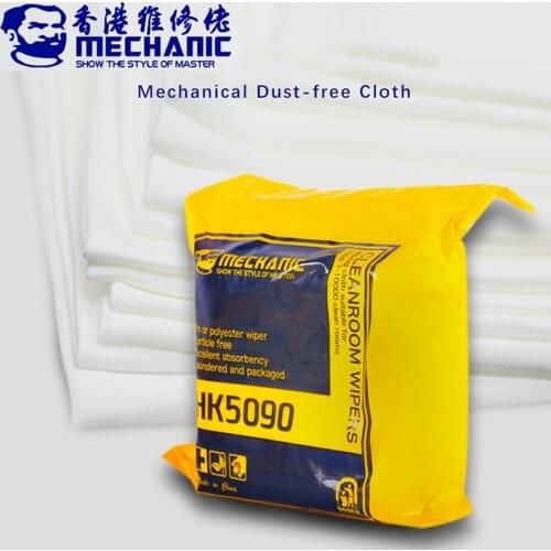 Mechanic Soft Cleanroom Wiper High Microfiber Anti-static Non Dust Cloth for Phone Pad Tablet Camera PC Screen Cleaning HK5090