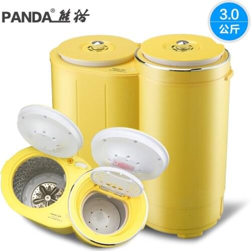 Panda 3KG double bucket washing and dehydration integrated semi-automatic bacteria-inhibiting small washing machine