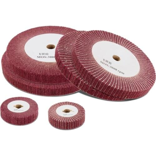 1Pc Non-woven Scouring Pad 4"/5"/6"/8"/10"/12" Grinding Wheel Flap Mop Polishing Wheel Nylon Fiber Disc 20mm Bore 1" thickness