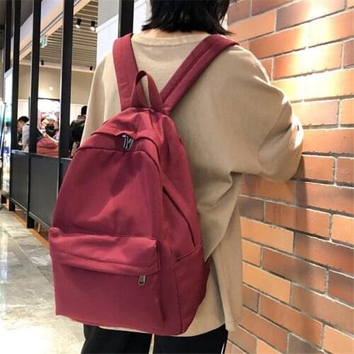 Fashion Women Backpack Solid Color Shoulder Bag School Bag For Teenage Girls Children Backpacks Travel Bag Dropshipping 40#8