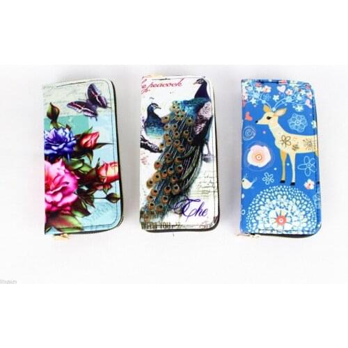Wholesale Lots2pcs New Chinese Refinement animal Painted Vintage unique clutch Wallet Purse