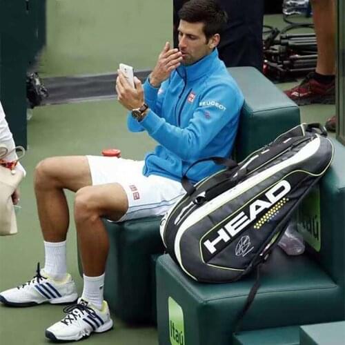 2018 Zvilev HEAD Tennis Backpack Head Tennis Bag Tennis Racket Bag Double Shoulder Bag 9 Tennis Rackets Large Capacity Backpack