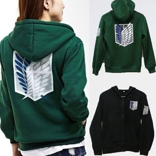 Anime Attack on Titan Scouting Legion Cloak Unisex Cosplay Costume Shingeki No Kyojin Printing Green Black Hoodie Jacket Coat