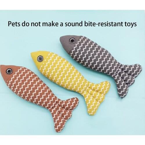 Pet Plush Molar Teeth Toys Stuffed Squeaky Silent Long Fish Educational Puppy Kitten Toys Fit For All Pets Dogs Supplies