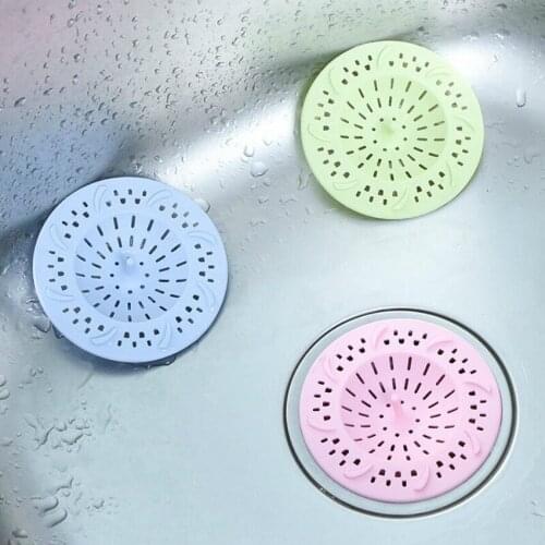 Silicone Sewer Outfall Strainer Bathroom Sink Filter Anti-blocking Floor Drain Hair Stopper Catcher Kitchen Bathroom Accessories