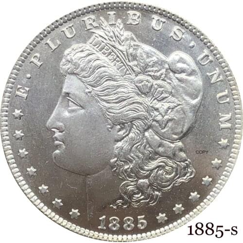 United States Of America 1885 S Morgan One Dollar US Coin Liberty Cupronickel Silver Plated In God We Trust Copy Coin