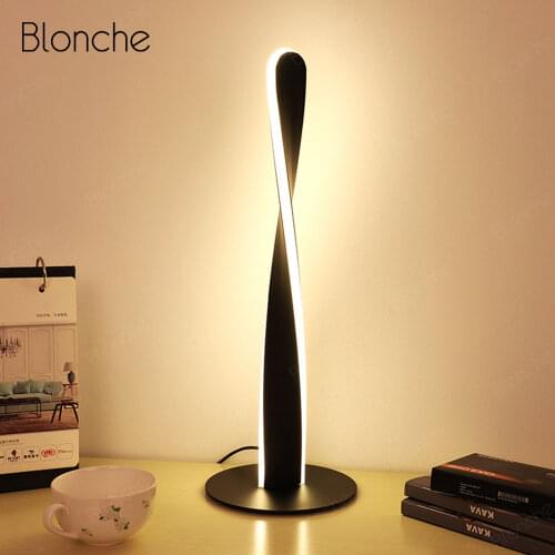 Nordic Led Table Lamps for Bedroom Dimmable Desk Lamp 220V Modern Table Light Decor Living Room Office Study Reading Light Black