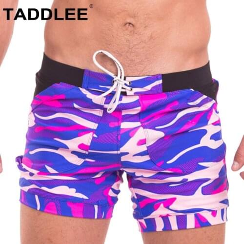 Taddlee Swimwear Men Swimsuits Sexy Swim Boxer Briefs Bikini Gay Penis Pouch WJ Board Surf Shorts Trunks 2018 Low Rise Bathing