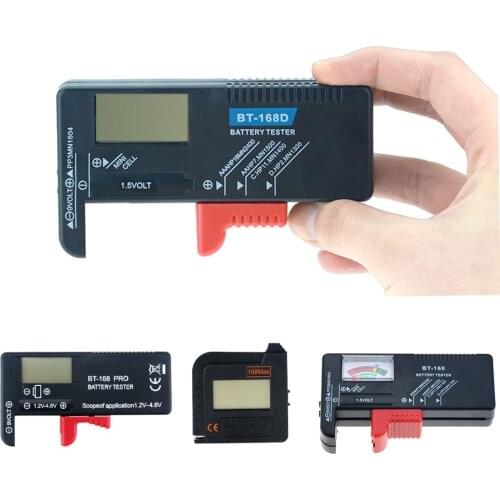 1PCS BT-168 PRO Digital Battery Capacity Tester For 18650 14500 Lithum 9V 3.7V 1.5V Cell Batteries Tester BT-168D 168MAX