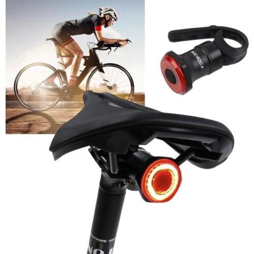 Smart Bicycle Tail Rear Light Auto Start Stop Brake IPX6 Waterproof USB Charge Cycling Tail Taillight Bike LED Lights