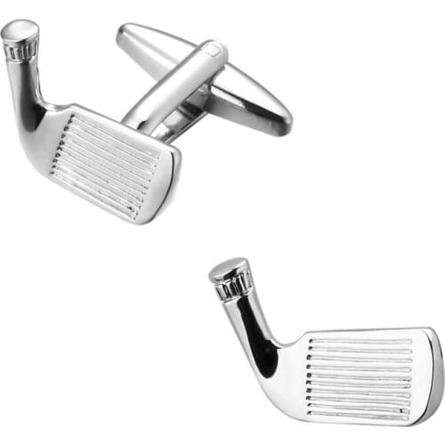 High quality mens wedding Cufflinks SGolf racket Silvery Cufflinks 5 pairs of packaging for sale
