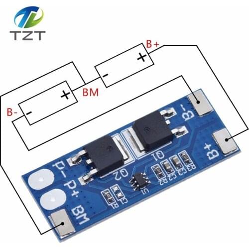 2 series 7.4V lithium battery protection board 8A working current 15A current limit/Overcharge discharge protection