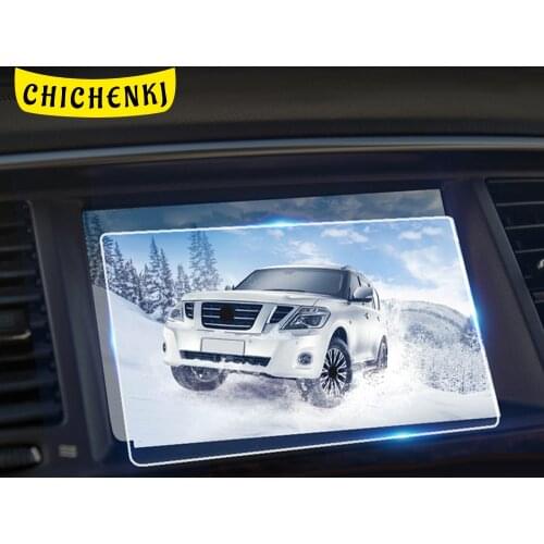 For Nissan Patrol Y62 Car Navigation Monitor Screen Protector Glass Film Cover Trim Sticker Interior Accessories