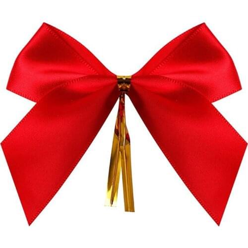 Twist Tie Bows Satin Ribbon Bow for Tying Up Packages Gift Wrapping 100pcs