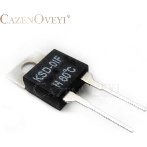 10pcs/lot KSD-01F 40 45 50 55 60 65 70 80 85 degree normally closed thermostat switch Temperature Control TO-220