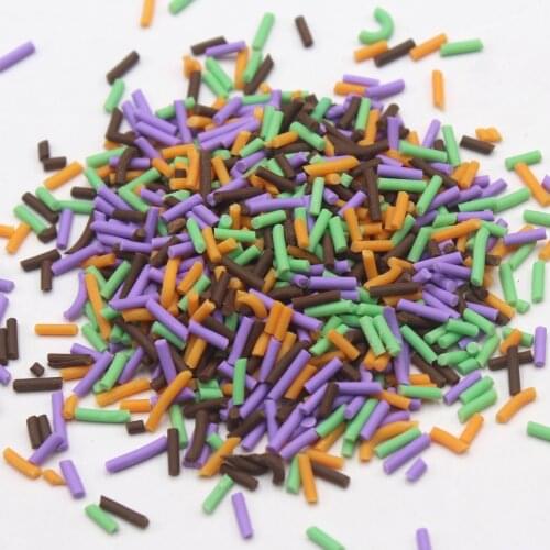 100g/Lot 7mm Polymer Clay Colorful Candy Sprinkles Soft Pottery for DIY Crafts Decoration Accessories