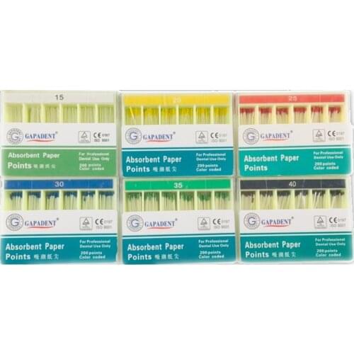 2Box/Lot Dental Absorbent Paper Points Root Canal Endodontic 15-40 200Points/Box